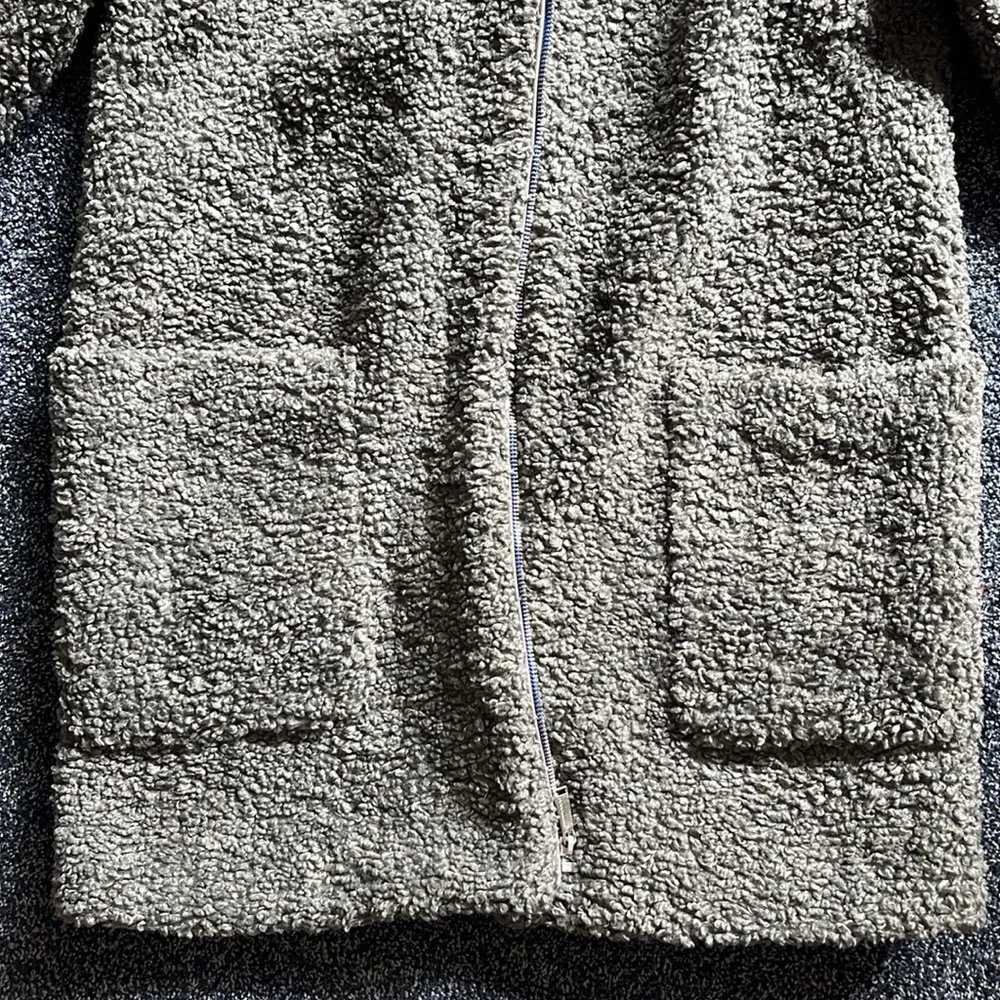 BCBGeneration Grey Shearling Coat - Picture 2 of 8